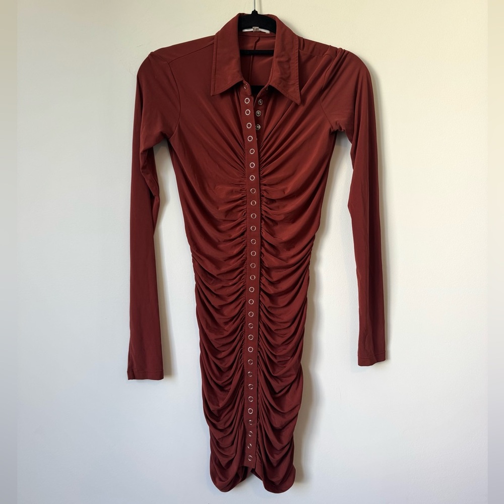 ALC Larsen Ruched Dress - Size XS - Picture 2 of 16